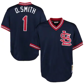 mens mitchell and ness ozzie smith navy st louis cardinals 